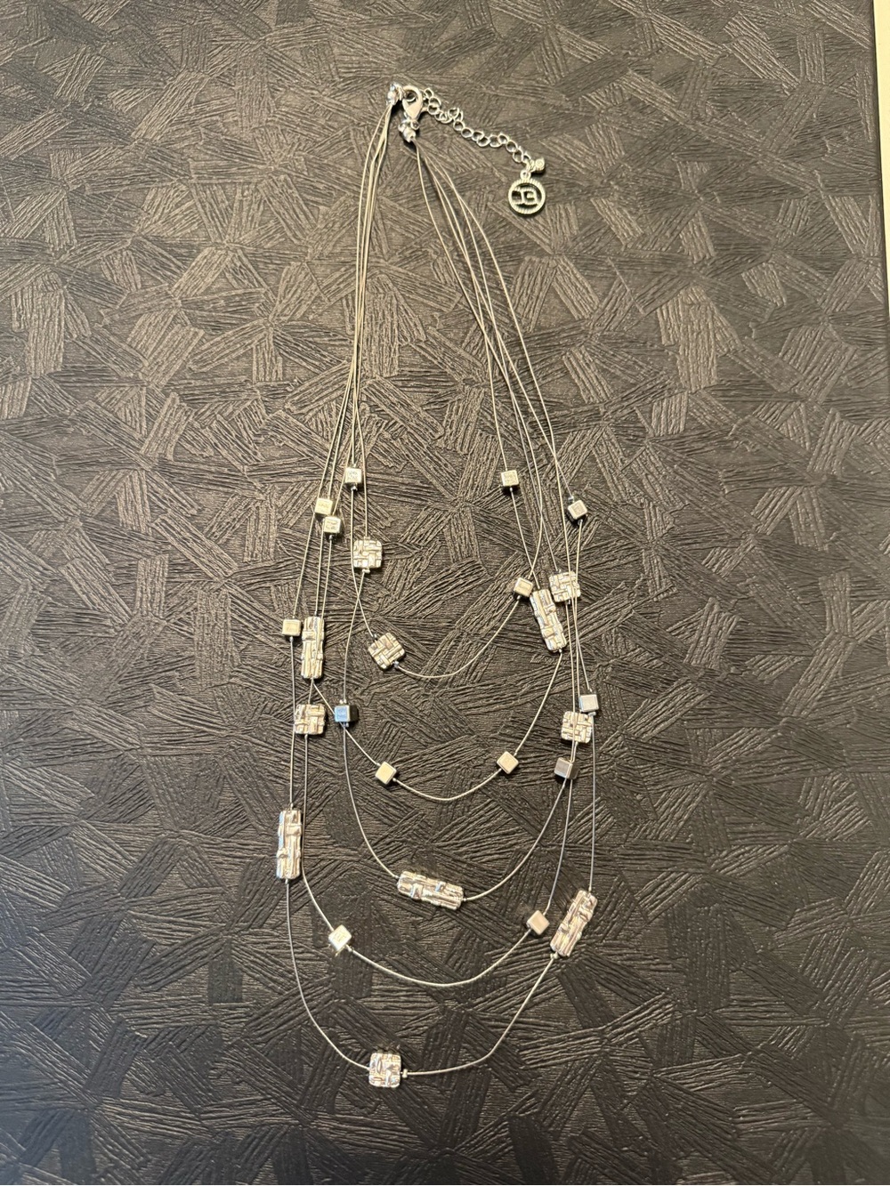 Layered Silver Multi-Strand Necklace